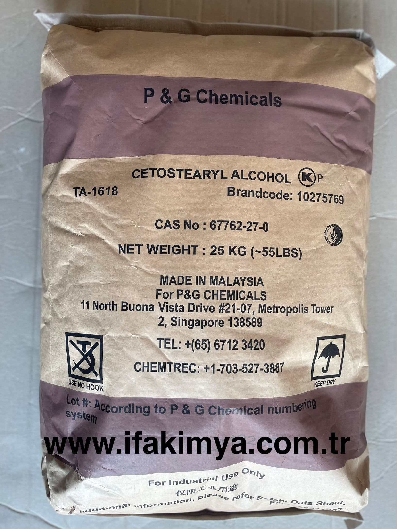 Setil stearil alkol beyaz granül form kozmetik hammaddesi