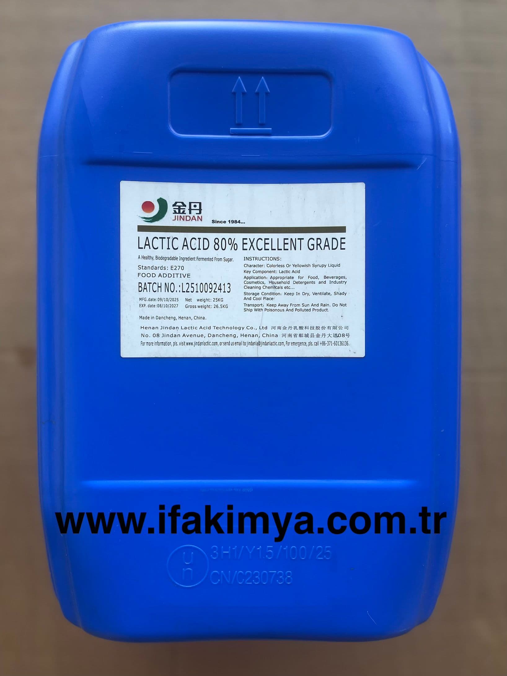 Berrak sıvı formda laktik asit kimyasal hammaddesi